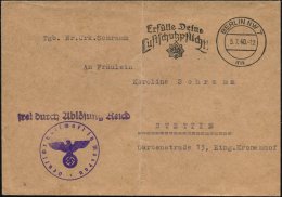 BERLIN NW 7/ Mn/ Erfülle Deine/ Luftschutzpflicht! 1940 (5.7.) MWSt + Viol. 1K-HdN: Deutsche Botschaft In... - Other & Unclassified