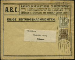 BERLIN W/ *35p 1919 (19.3.) BdMaSt. Auf Vordr.-Bf.: A.B.C. ANTIBOLSCHEWISTISCHE CORRENSPONDENZ.. , Seltene... - Other & Unclassified
