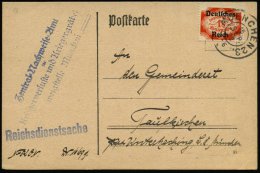 MUENCHEN 23 1922 (16.9.) 2K Auf EF  1 1/2 Mk. Dienst "Bayern Abschied" + Bl. 4L: Zentral-Nachweise-Amt/für/... - Other & Unclassified