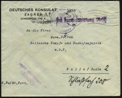 Berlin SW 11 1930 (6.9.) MaWellenSt. + Viol. 1L: Frei Durch Ablösung Reich + Viol. 2L: DURCH AUSWÄRTIGES... - Other & Unclassified