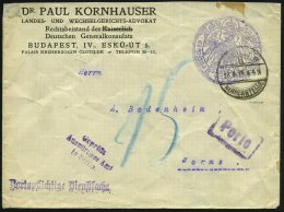BERLIN W/ KURIERSTELLE 1919 (26.8.) 1K-Steg = Hauspostamt Auswärtiges Amt + Viol. Dienstsiegel-HdN: Deutsches... - Other & Unclassified