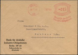 BERLIN SW/ 68/ Bank Für Deutsche/ Industrie-Obligationen 1931 (28.11.) AFS , Klar Gest. Vordr.Bf.... - Other & Unclassified