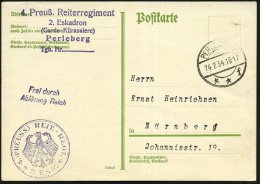 PERLEBERG/ **f 1934 (24.2.) 1K-Steg (rechts Gering Undeutl.) + Viol. 2L: Frei Durch/Ablösung Reich + 2... - Other & Unclassified
