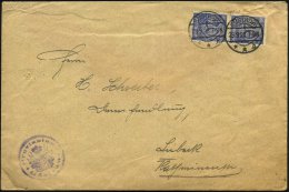 GÜSTROW/ **h 1920 (29.9.) 1K-Steg 2x Auf Paar 20 Pf. Dienst + Alter, Viol. Dienst-HdN: Proviantamt/... - Other & Unclassified