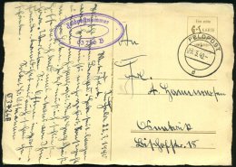 DANZIG 1940 (23.3.) Danziger 2K-Steg: FELDPOST/d (Mi.4) + Dreifach-Oval-HdN: Feldpostnr. 03726 B = Art. Rgt. 16,... - Other & Unclassified