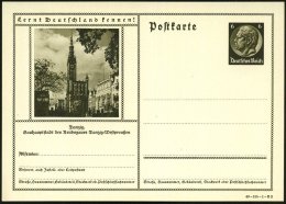 Danzig 1940 6 Pf. BiP Hindenburg , Braun: Histor. Rathaus (mit Uhr), Ungebr. (Mi.P 236 /40-155-B2) - Other & Unclassified