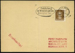 TILSIT/ *1n/ Frühling/ In Wiesbaden/ Einreise Frei 1927 (24.3.) Seltener MWSt Klar Auf Inl.-Kt. (Bo.S 53 A ,... - Other & Unclassified