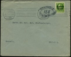 Ludwigshafen 1919 (19.7.) 5 Pf. "Volksstaat Bayern", EF + Französ. Zensur-Oval: CONTROLÉ/158/PAR... - Sonstige & Ohne Zuordnung