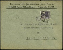 Koblenz 1919 (4.4.) 1K-Steg: COBLENZ/* 1 I A. EF 15 Pf. Germania + Viol. Zensur-Ra.2: U. S. / No. 371 (Wo.2 Nr.... - Other & Unclassified