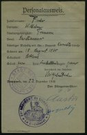 Boppard 1918 (23.12.) Orig. Personalausweis , Viol. Dienstsiegel-2K: 21. RÉGIMENT De CHASSEURS/L E Colonel... - Sonstige & Ohne Zuordnung