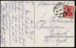 SWINEMÜNDE/ **b 1919 (16.7.) 1K-Gitter A. EF 10 Pf. Germania + Hs. Vermerk: "Soldatenkarte E. A. O." =... - Other & Unclassified