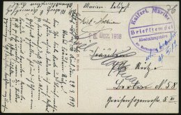 Kiel-Holtenau 1918 (28.12.) Viol. 1K: Kaiserliche Marine/Briefstempel/ Abwicklungsbüro/der Vermessungsstelle..... - Other & Unclassified