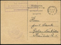 Berlin-Friedenau 1930 (1.8.) Dienst-Kt.: Der Polenschädenkommissar + Viol. Ra.4: Der Kommissar/für... - Other & Unclassified