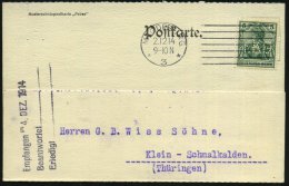Magdeburg 3 1914 (2.12.) EF 5 Pf. Germania Mit Firmenlochung: "F K G" = F Riedrich Krupp-Gruson Auf Firmenkt. Aus... - Other & Unclassified