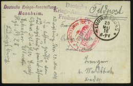 LUDWIGSBURG/ D* 1916 (28.5.) 1K + Viol. 3L: Deutsche/Kriegs-Ausstellung/Freiburg I. Br. + 2L Von Mannheim + Roter... - Other & Unclassified