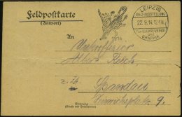 LEIPZIG/ WELT-AUSSTELLUNG/ Für BUCHGEWERBE/ Und/ GRAPHIK 1914 (22.9.) Bd.MWSt = Nackter Knabe Mit Fackel Auf... - Other & Unclassified