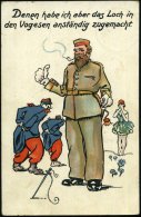 ECKERNFÖRDE/ **d 1914 (11.10.) 1K-Gitter Auf Color-Künstler-Propaganda-Ak.: Denen Habe Ich Aber Das Loch... - Other & Unclassified