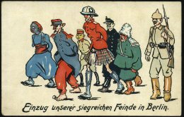 ECKERNFÖRDE/ **d 1914 (2.10.) 1K-Gitter Auf Color-Künstler-Propaganda-Ak.: Einzug Unserer Siegreichen... - Other & Unclassified