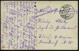 BUER/ *(WESTF.)/ C 1915 (22.9.) 1K-Steg + Viol. 2L: Geprüft/Überwachungsstelle, Anti-französ.... - Other & Unclassified