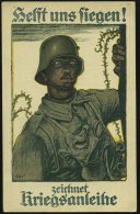 Berlin-Siemensstadt 1917 (16.4.) 1K-Steg: SIEMENSSTADT/* B. BERLIN/b Auf Color-Propaganda-Künstler-Ak.: Helft... - Other & Unclassified