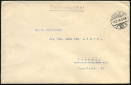 BERLIN W/ *50a 1916 (9.3.) 1K-Gitter + Viol. 1L: Heeressache!, Rs. Rote Siegeloblate: ..KAISERL. KOMMISSARS U.... - Other & Unclassified