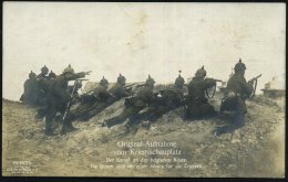 AMPFING 1916 (6.8.) 1K Auf S/w.-Foto-Ak.: Der Kampf An Der Belgischen Küste (anschriftenseitig Etw. Fleckig)... - Other & Unclassified