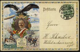 BERLIN NW/ *21e 1915 (26.10.) 1K-Steg Auf  PP 5 Pf. Germania: 25. Regierungs-Jubiläum Wilhelm II. Mit... - Other & Unclassified