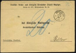 BERLIN,S.W./ 12/ *a 1884 (10.4.) 1K Auf Dienst-Vordr.-Bf.: Deutscher Reichs- U. Königl. Preuß.... - Other & Unclassified