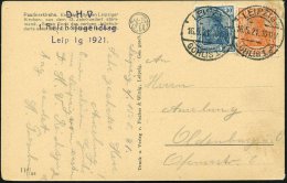 LEIPZIG-/ GOHLIS 1/ X 1921 (16.5.) 1K Auf Germania 10 U. 30 Pf. + Seltener Viol. HdN (3L): D H V /... - Other & Unclassified