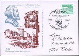 1080 BERLIN 8/ Karl Marx Büste 1983/ 750 Jahre Berlin 1983 (7.10.) SSt = Karl-Marx-Büste ,... - Other & Unclassified