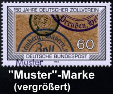 B.R.D. 1983 (Nov.) 60 Pf. "150 Jahre Deutscher Zollverein" Mit Amtl. Handstempel  "M U S T E R" , Postfr. + Amtl.... - Other & Unclassified