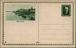 TSCHECHESLOWAKEI 1929 50 H. BiP Masaryk, Grün: BRATISLAVA = Preßburg = Ort Mit Burg ,1805 Nach Der... - Other & Unclassified