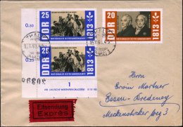 D.D.R. 1963 (15.11.) "150. Jahrestag Befreiungskriege" 20 Pf. + Eckrand-Paar 25 Pf. Lützow- Kavallerie Mit... - Other & Unclassified