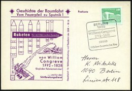 1080 BERLIN/ William Congreve/ 172-1828.. 1983 (23.6.) SSt Auf Sonder-Kt.: Raketen Für Militärische... - Other & Unclassified