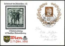 WIEN/ D/ 6.REICHS=/ BUNDESTAG/ 47.DEUTSCHER PHILAT.TAG 1941 (5.10.) SSt = Reiterstandbild Prinz Eugen V. Savoyen... - Other & Unclassified