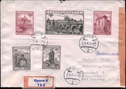 TSCHECHOSLOWAKEI 1955 (12.10.) Internat. Briefm.-Ausst. "Praga", Ungez. Einzelmarken Aus Block = Prager Burg Mit... - Other & Unclassified