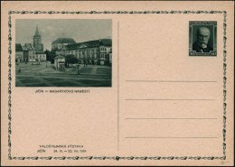 TSCHECHOSLOWAKEI 1934 50 H. Jubil.-BiP Masaryk, Grün: JUCIN = Jitschin = Wallenstein-Palais U. -Platz,... - Other & Unclassified