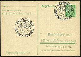 PAPPENHEIM/ +Luftkurort Im Altmühltal+ 1937 (23.12.) HWSt = Schloß Pappenheim = Sitz V. Gottfried Heinr.... - Other & Unclassified