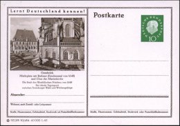 Osnabrück 1960/61 10 Pf. BiP Heuss III, Grün: ..Rathaus (Friedenssaal V.1648)..Marienkirche/Die Stadt D.... - Other & Unclassified
