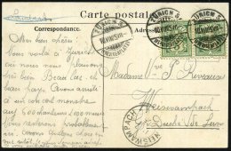 SCHWEIZ 1905 (10.7.) 3x 1K-Gitter: ZÜRICH 5 / (P R E D I G E R P L A T Z) 3x Auf S/w.-Ak: Zürich... - Other & Unclassified