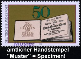 B.R.D. 1980 (Juli) 50 Pf. 250. Ausgabe "Losungen Der Brüdergemeinde" = 1. Losungsbuch + Amtl. Handstempel  "M... - Other & Unclassified