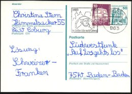 863 COBURG 1/ Ma/ 1483..Im Luther-Jahr Nach Coburg 1983 Jubil.-MWSt = Luther Vor Veste Coburg , Bedarfs-Kt. - Other & Unclassified