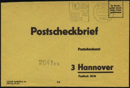 2160 STADE 1/ Ma/ Hansisch/ Schwedisch/ Europäisch 1977 (3.1.) MWSt = Vogel Greif (mit Wappen) Auf PSch-Bf.... - Other & Unclassified