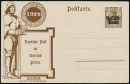 DT.BES.RUSSISCH-POLEN 1914 PP Germania 3 Pf. , 5 Pf. U. 10 Pf. Kompl. Satz: Ordens-Ritter Mit Bi-Händer , Alle... - Other & Unclassified