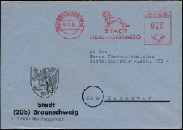 (20b) BRAUNSCHWEIG1/ STADT/ BRAUNSCHWEIG 1952 (3.10.) AFS = Burglöwe (nach Links) Auf Motiv-ähnlicher... - Other & Unclassified