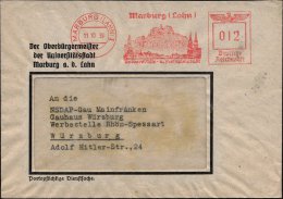 MARBURG (LAHN) 1/ D.schöne/ Universitäts-u.Festspielstadt 1939 (11.10.) Dekorat. AFS = Ortssilhouette,... - Other & Unclassified