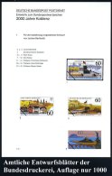 Koblenz 1991 (Nov.) 60 Pf. "2000 Jahre Koblenz", 18 Verschied.Color-Alternativ-Entwürfe D. Bundesdruckerei Auf... - Autres & Non Classés