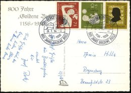 (13b) BERCHTESGADEN/ 1156-1956/ 800 JAHRE GOLDENE BULLE 1956 (28.7.) SSt (Kirche Vor Bergen) 2x Auf... - Autres & Non Classés