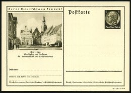 Eisleben 1941 6 Pf. BiP Hindenbg. , Braun: Marktplatz Mit Rathaus, St. Andreaskirche U. Lutherdenkmal, Ungebr.... - Other & Unclassified