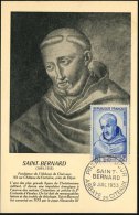 FRANKREICH 1953 (9.7.) 8 F. + 2 F. "800 Todestag Saint Bernard", Gründer Des Klosters Clairvaux + ET-SSt.:... - Other & Unclassified